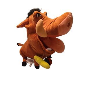 Disney Store The Lion King 13” Pumba With Grub Worms Plush Stuffed Animal